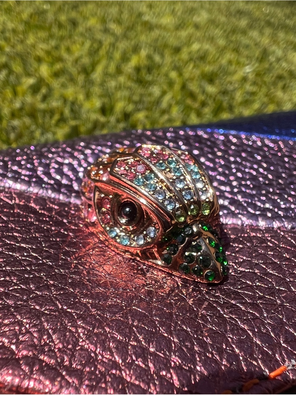 Kurt Geiger Iridescent Multicolor Metallic belt bag